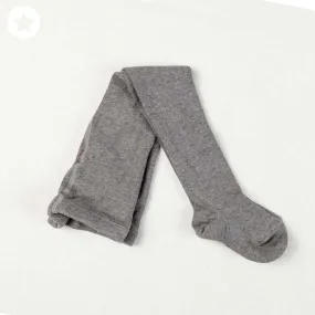 Leotardos de punto liso gris claro