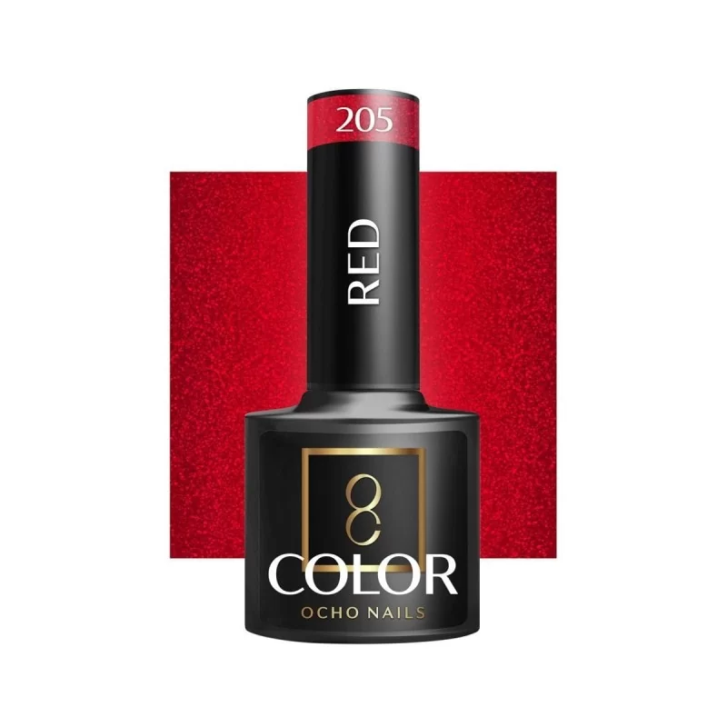 Red 205 OCHO NAILS 5g / Esmalte de uñas en gel UV/LED, 5 ml